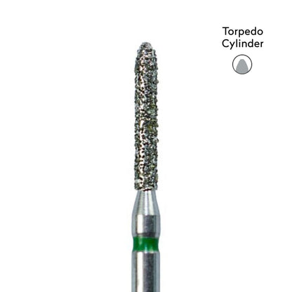 Torpedo Cylinder Diamond Bur - 879/012 6/PK
