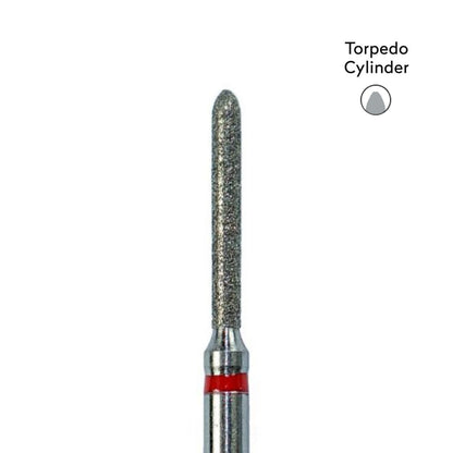 Torpedo Cylinder Diamond Bur - 879/012 6/PK
