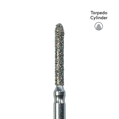 Torpedo Cylinder Diamond Bur - 879/012 6/PK