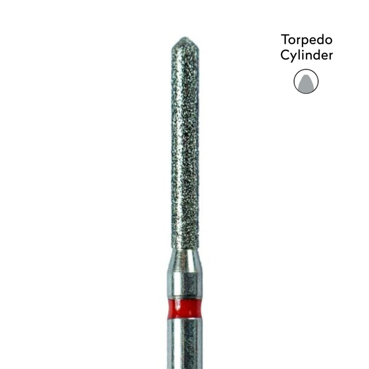 Torpedo Cylinder Diamond Bur - 879/014 6/PK