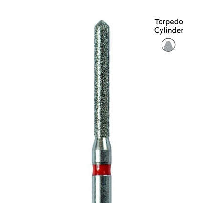 Torpedo Cylinder Diamond Bur - 879/014 6/PK