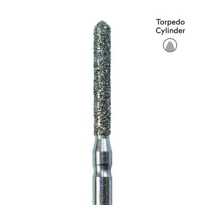 Torpedo Cylinder Diamond Bur - 879/014 6/PK