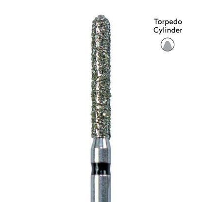 Torpedo Cylinder Diamond Bur - 879/014 6/PK