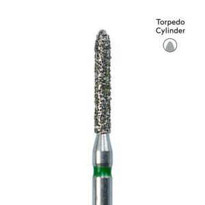Torpedo Cylinder Diamond Bur – 879/012 6/PK