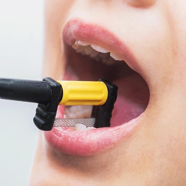 Magic Strip being used in mouth